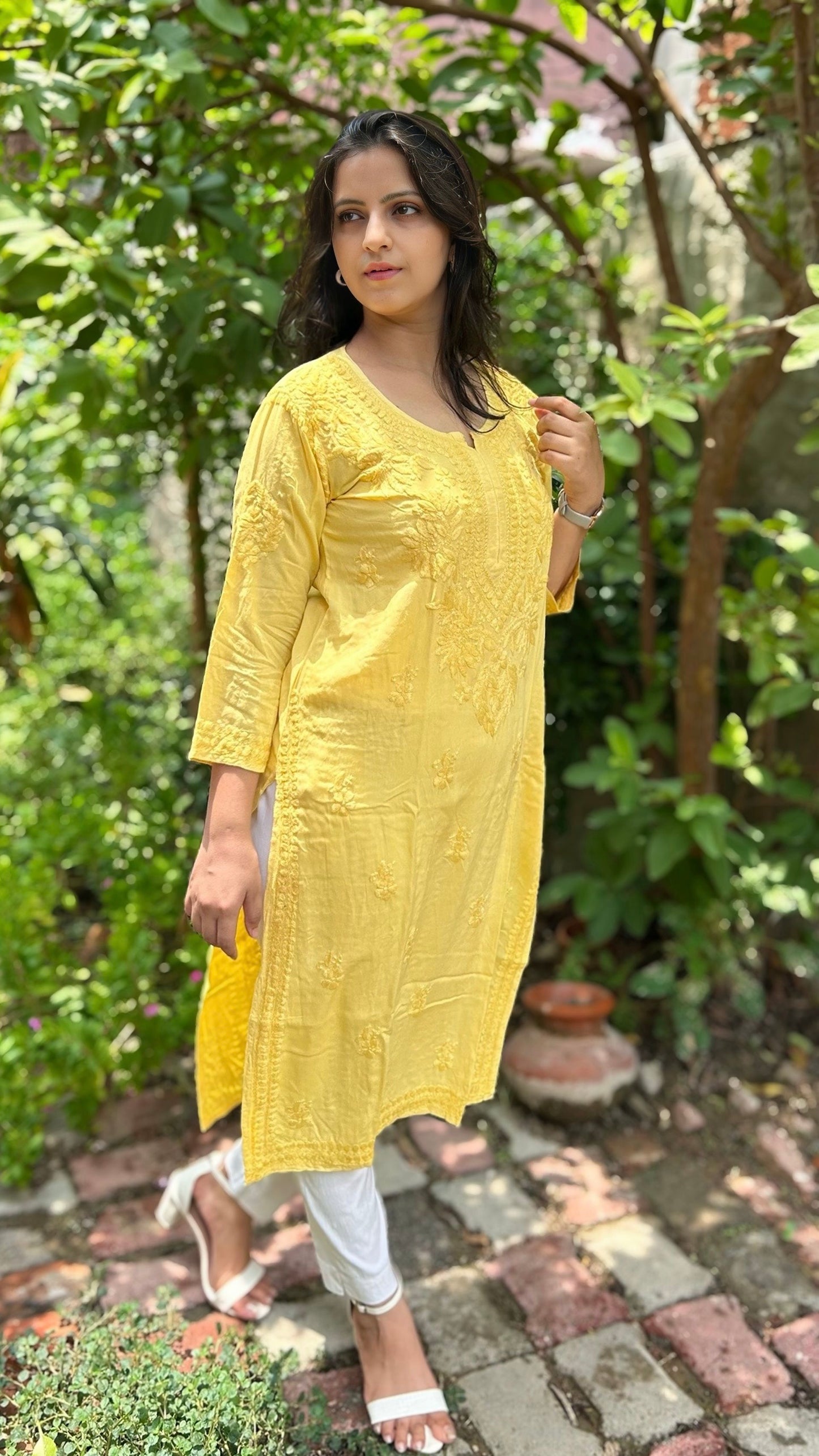 Rayon Chikankari Kurta