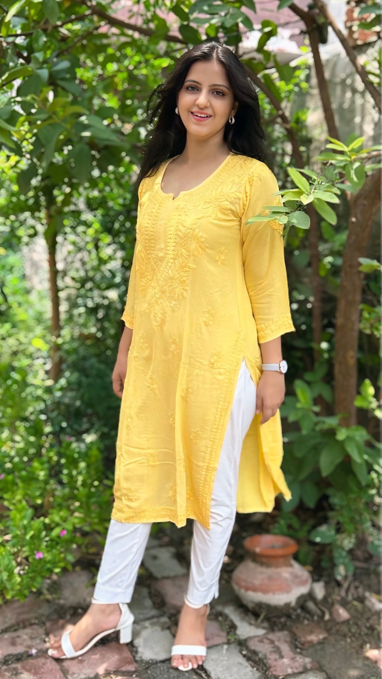 Rayon Chikankari Kurta