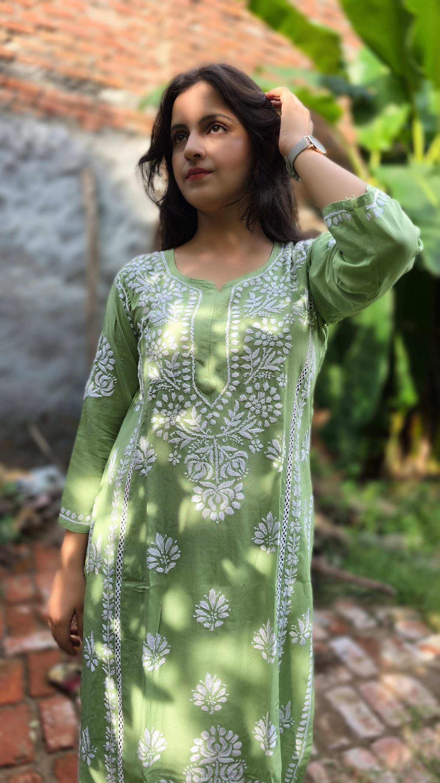 Rayon Chikankari Kurta Plazzo set