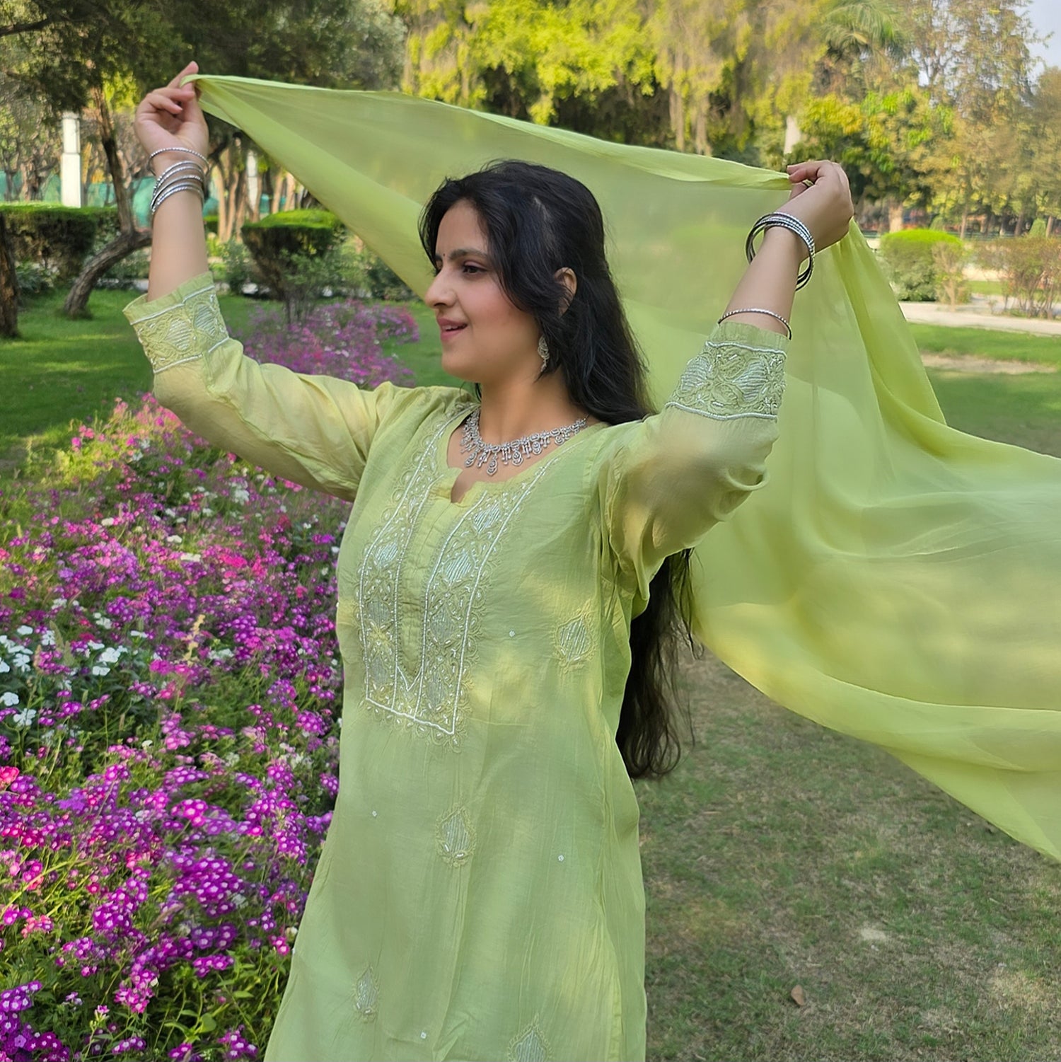 Rang-e-Mehfil collection: Regal Chikankari party wear in luxurious fabrics, adorned with intricate embroidery and rich colors.