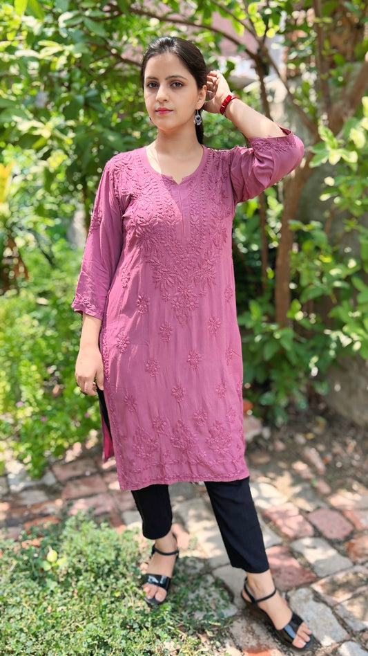 Rayon Chikankari Kurta