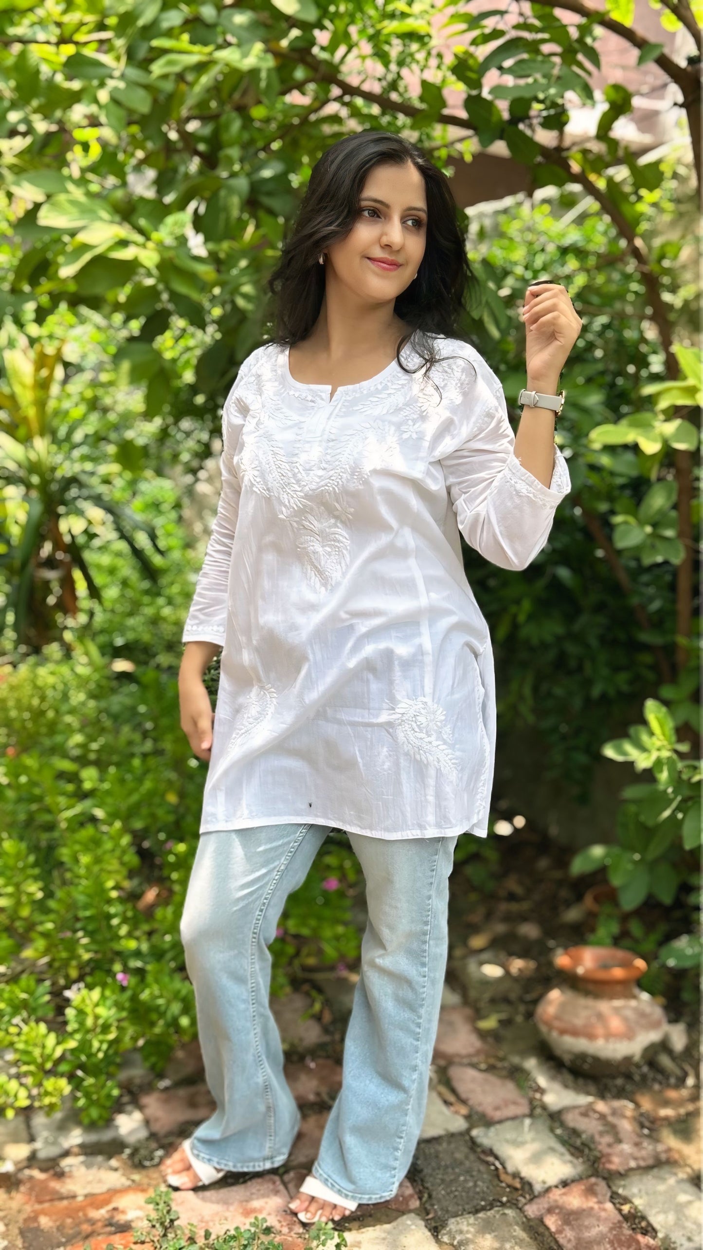 Cotton Chikankari kurti