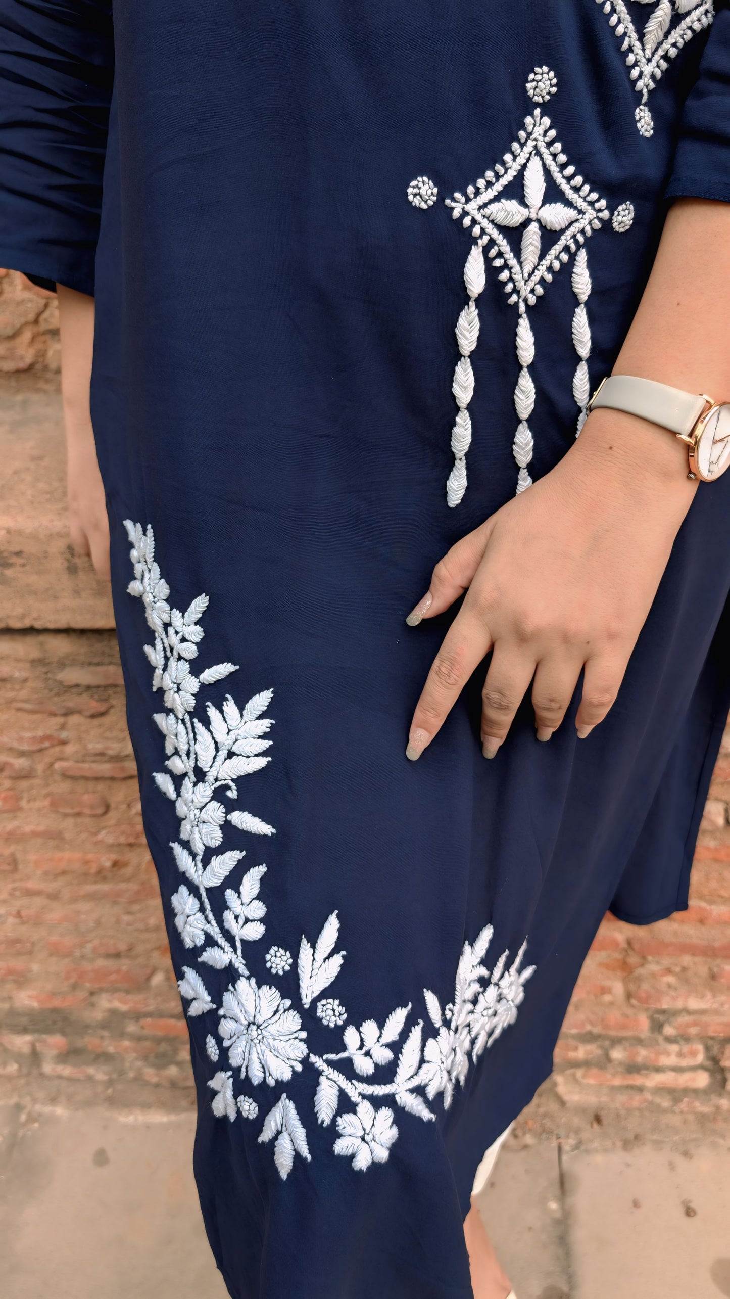Iris Chikankari Rayon kurta