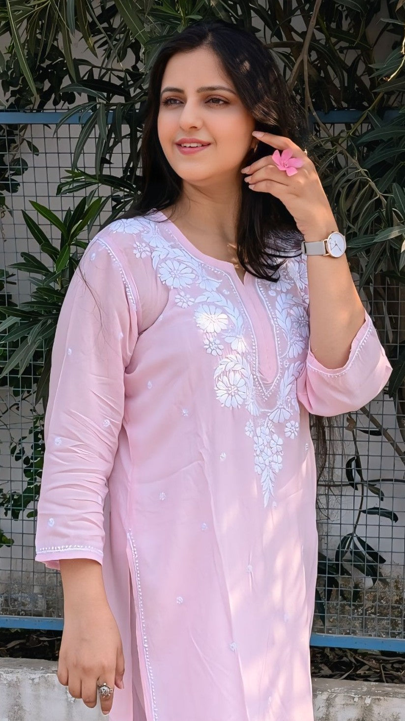 Gulnaz Chikankari Modal Cotton Kurta