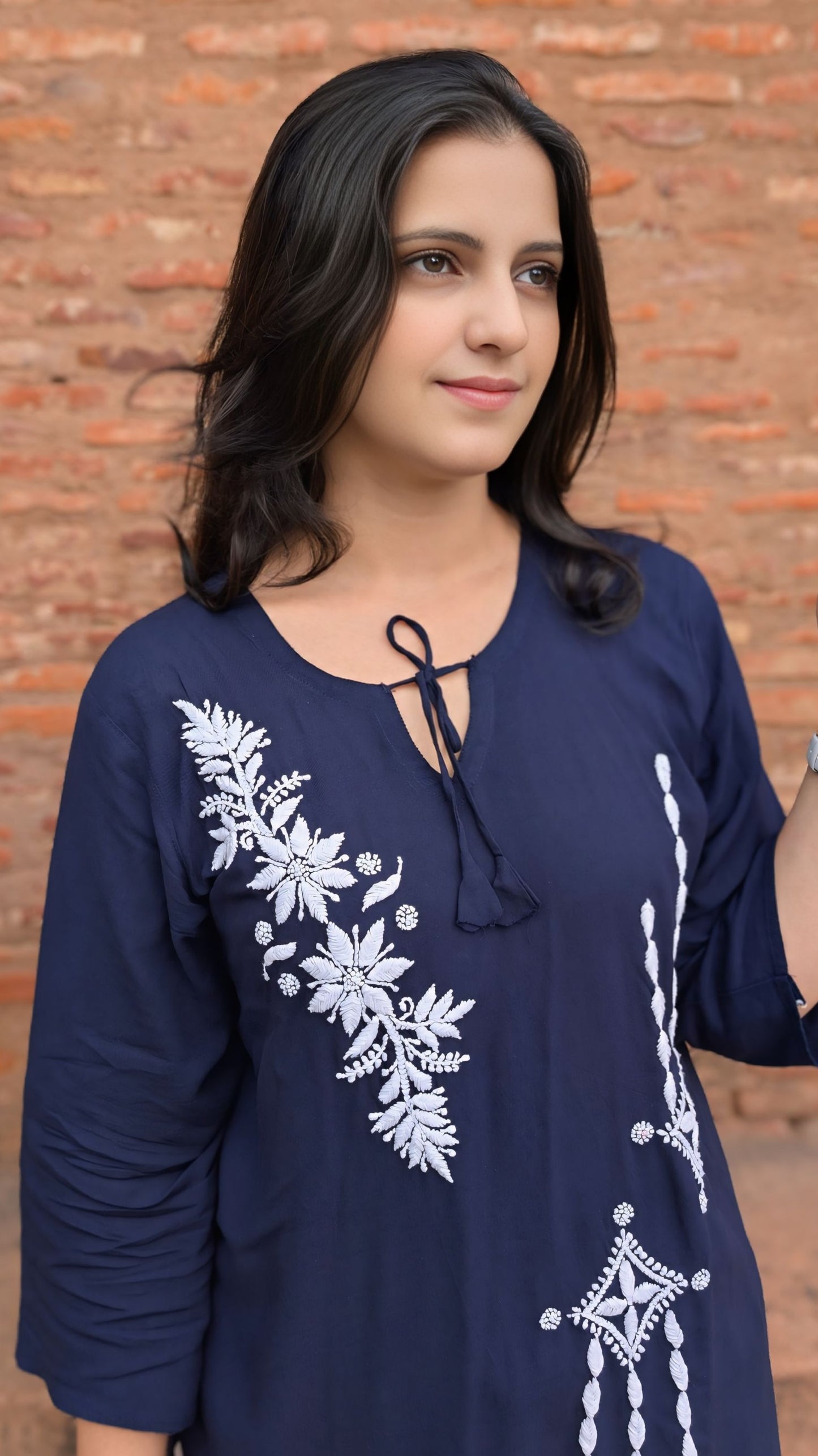 Iris Chikankari Rayon kurta