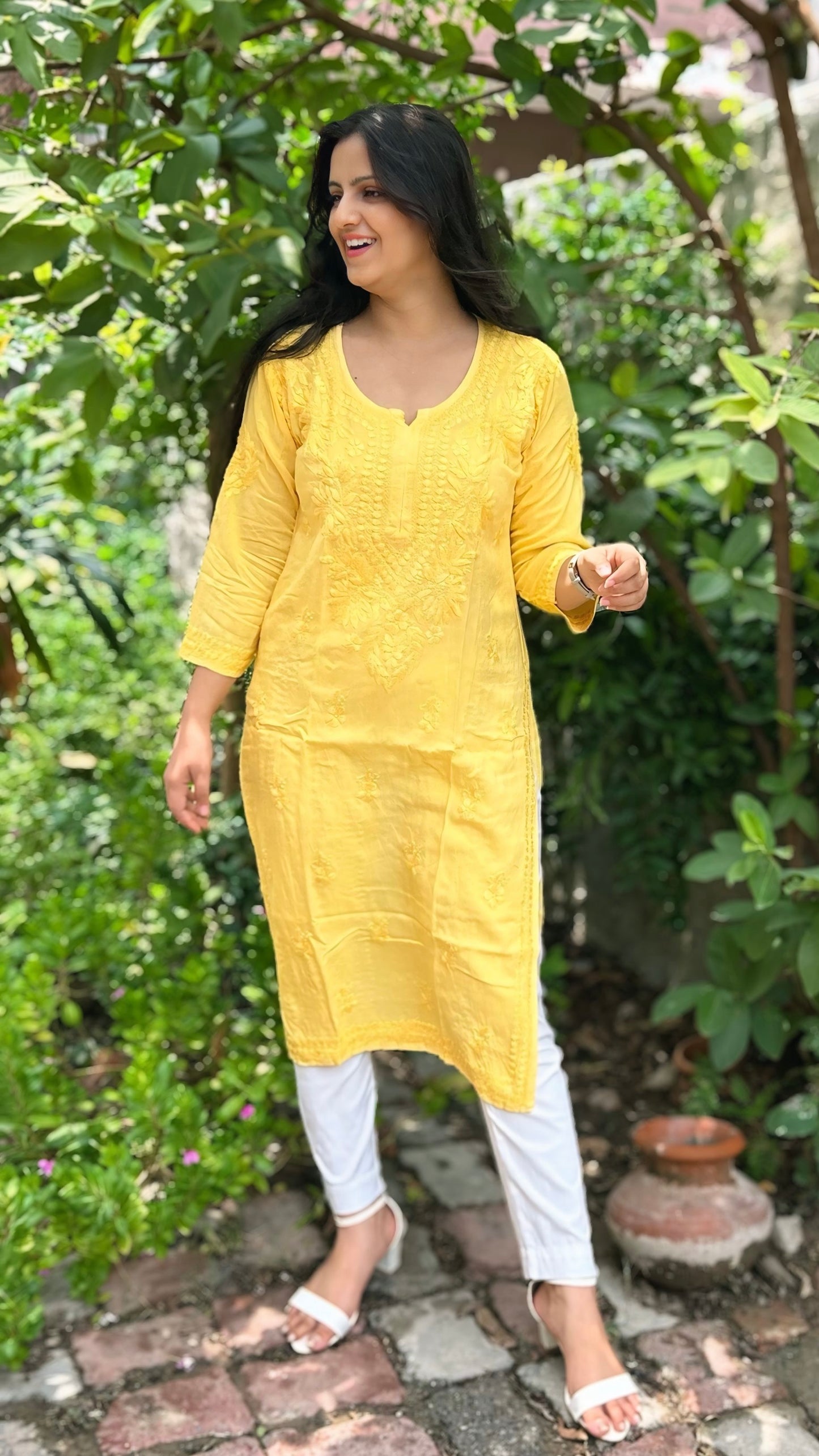 Rayon Chikankari Kurta