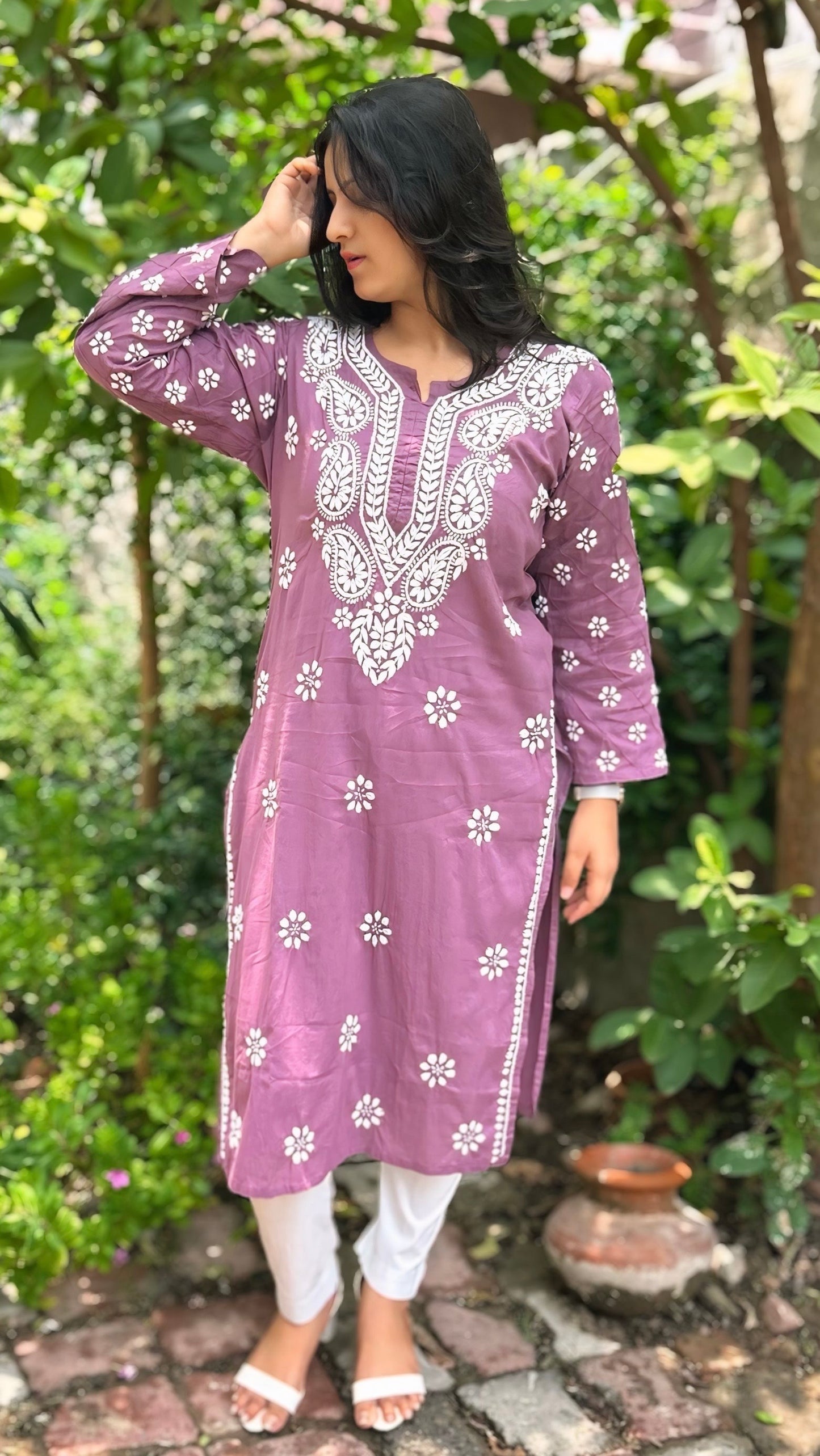 Cotton Chikankari Kurta