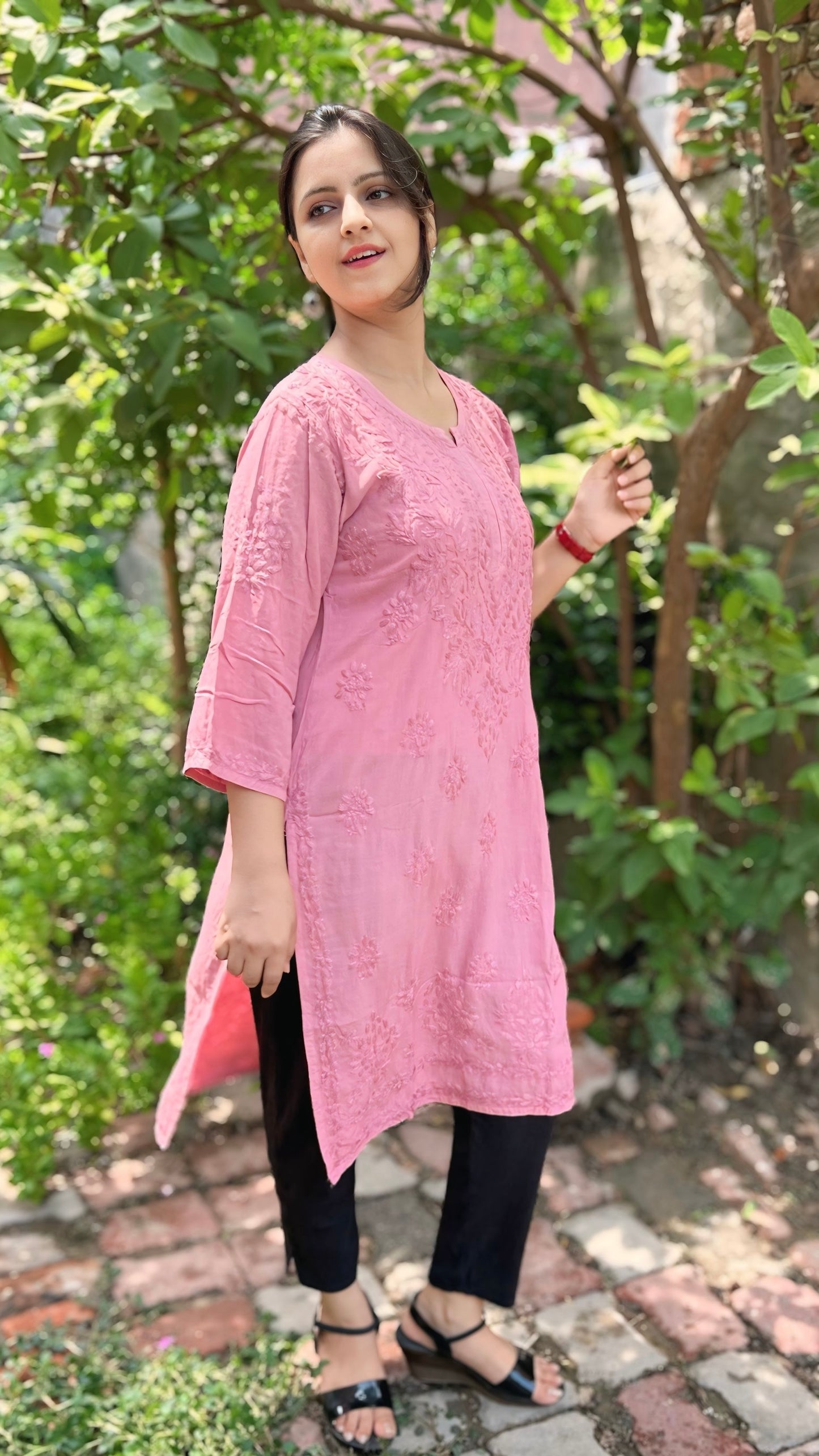 Rayon Chikankari kurta