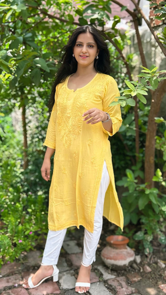 Rayon Chikankari Kurta