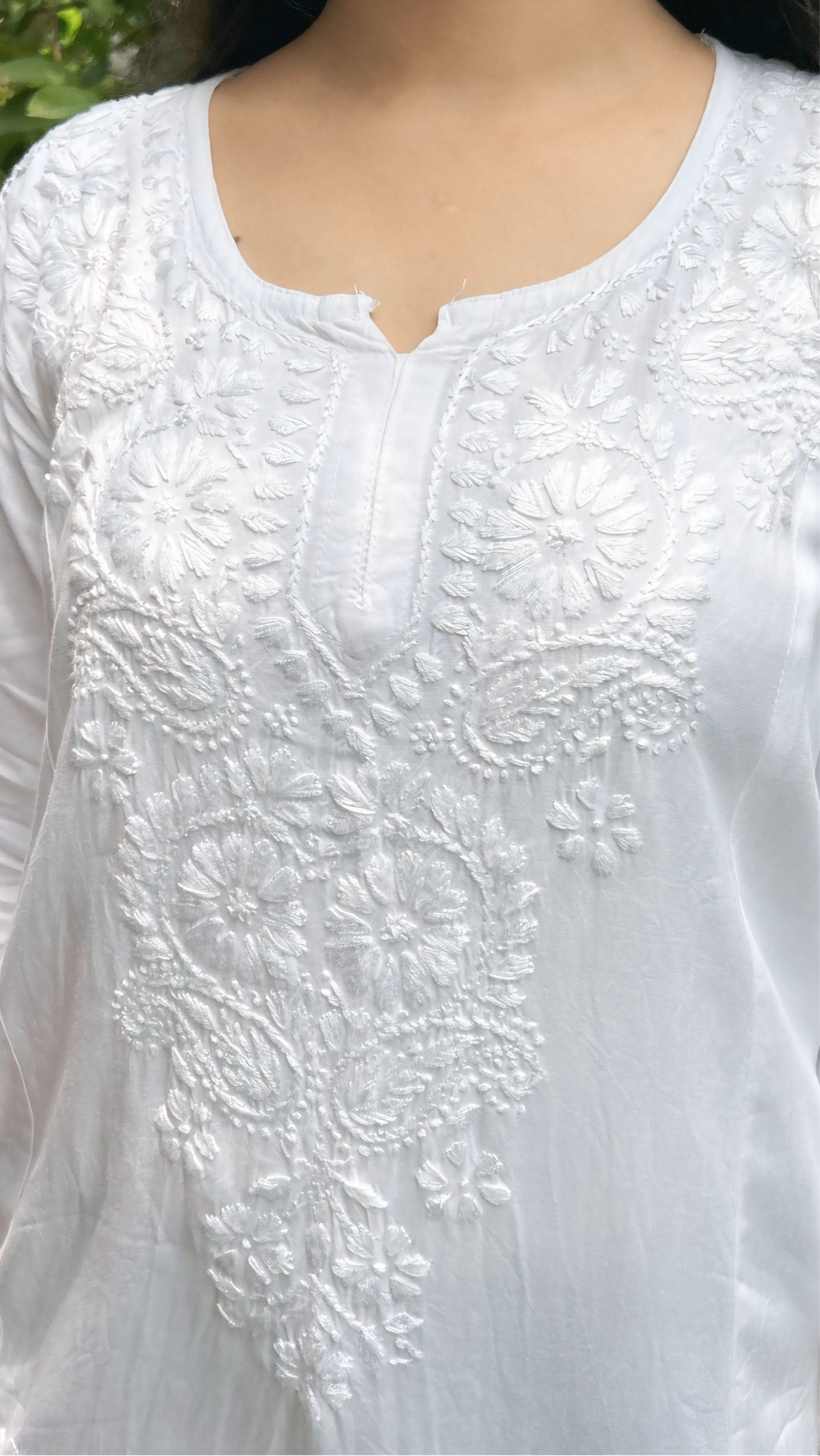 Rayon Chikankari kurti