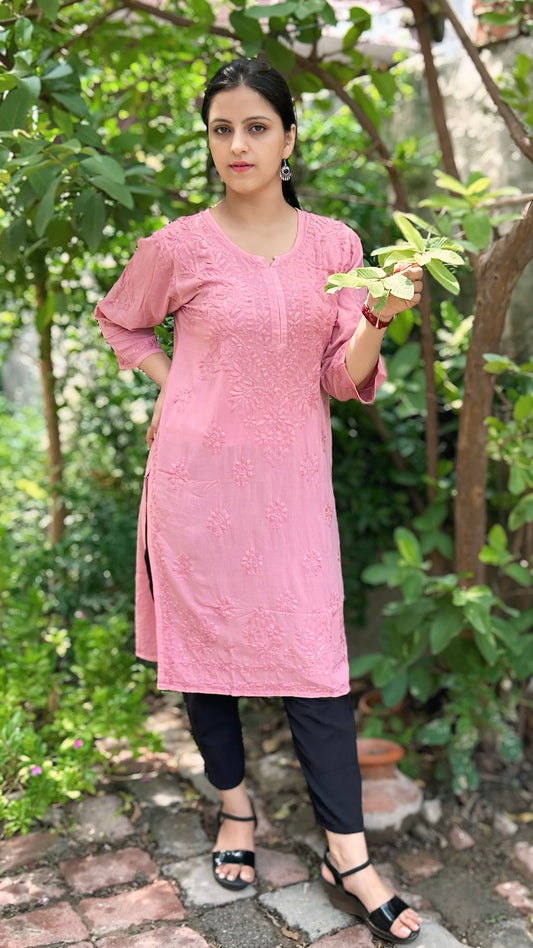 Rayon Chikankari kurta