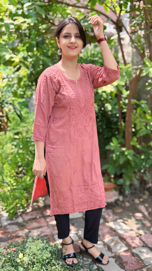 Rayon Chikankari Kurta