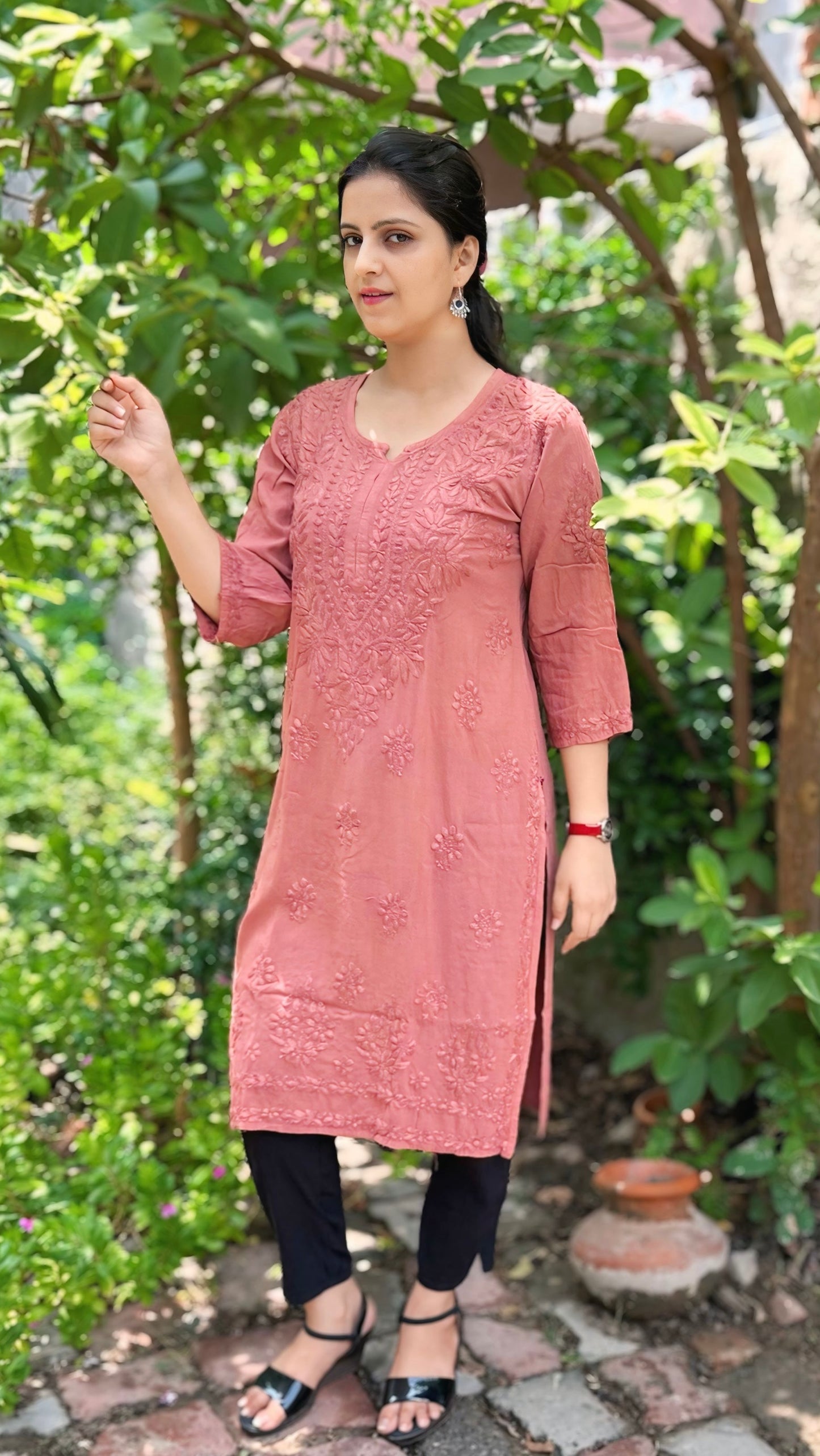 Rayon Chikankari Kurta