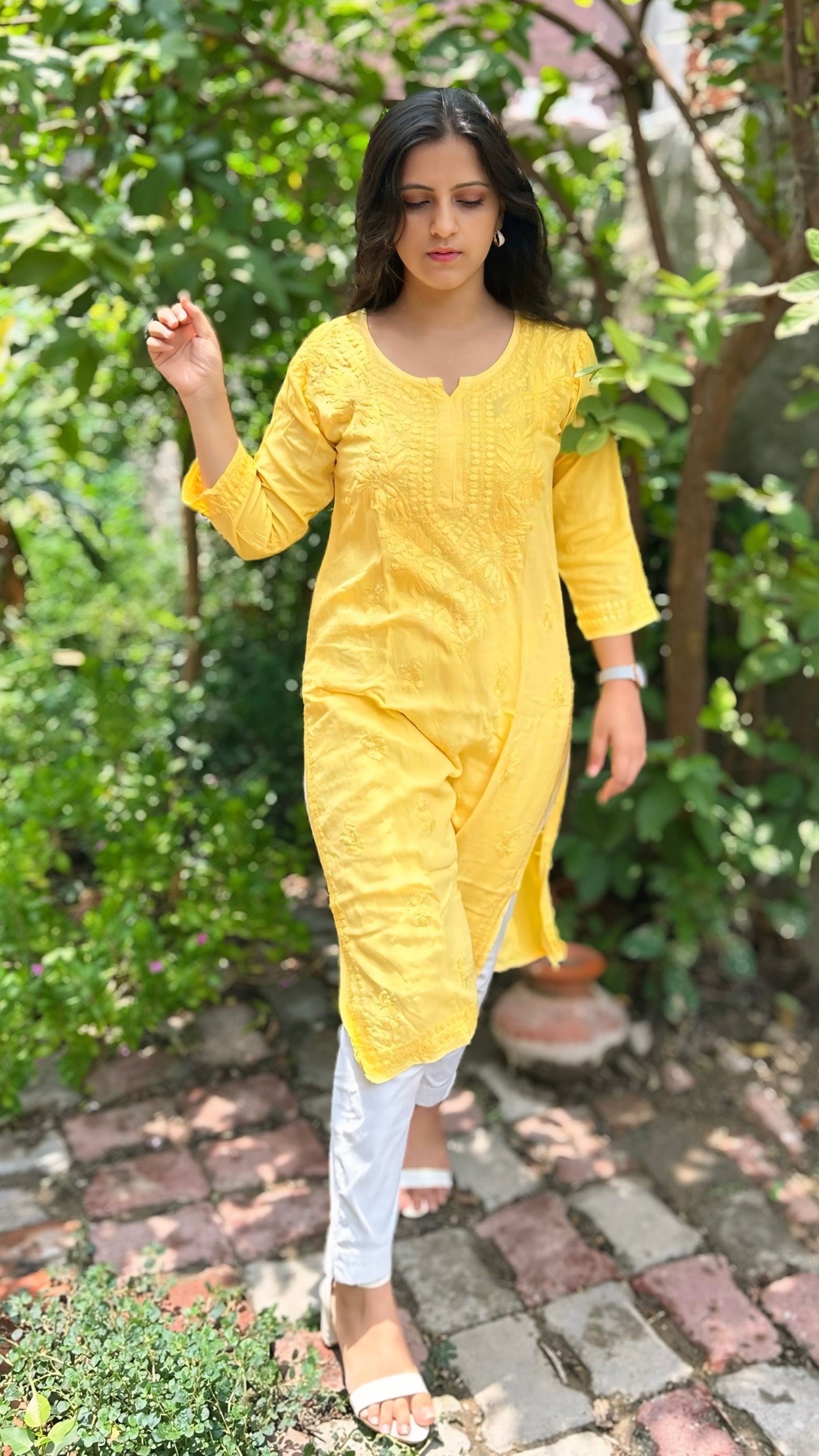 Rayon Chikankari Kurta