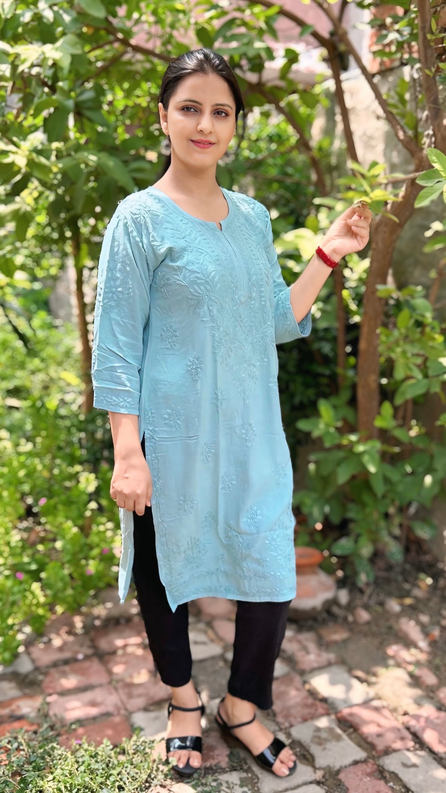 Rayon Chikankari Kurta