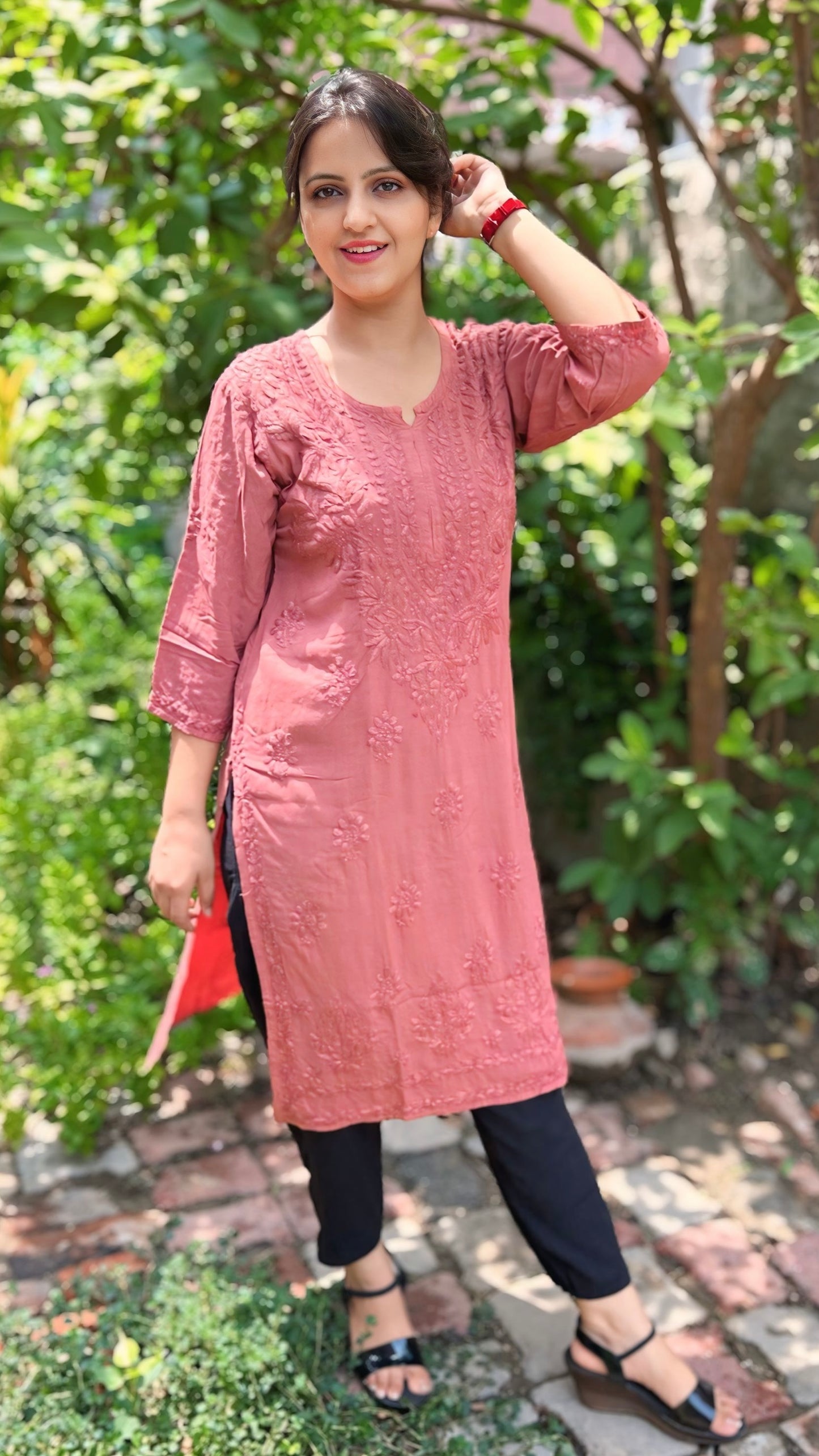 Rayon Chikankari Kurta