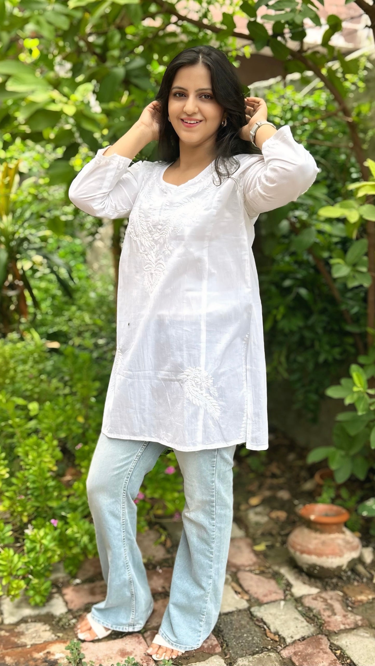 Cotton Chikankari kurti