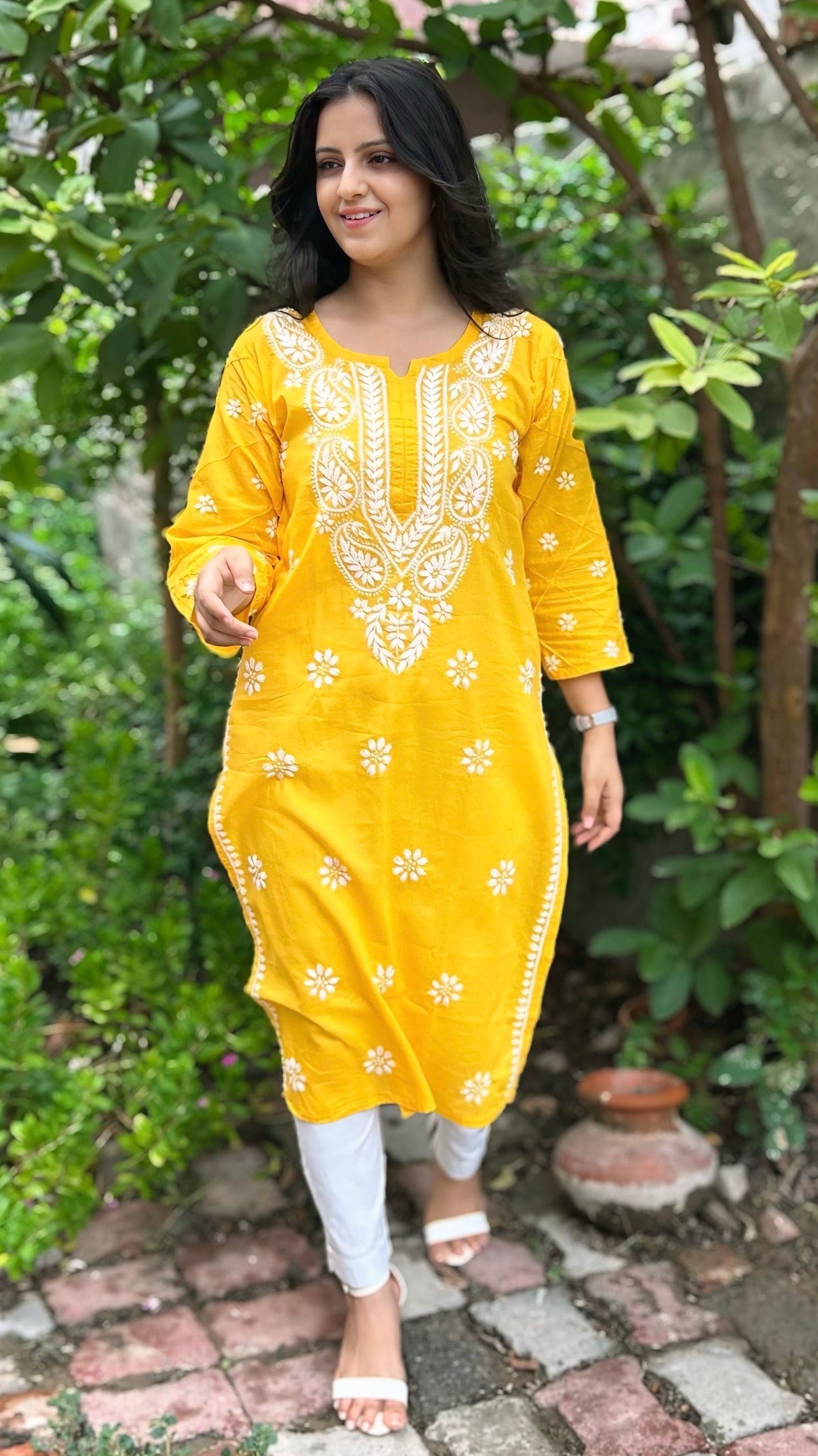 Cotton Chikankari Kurta