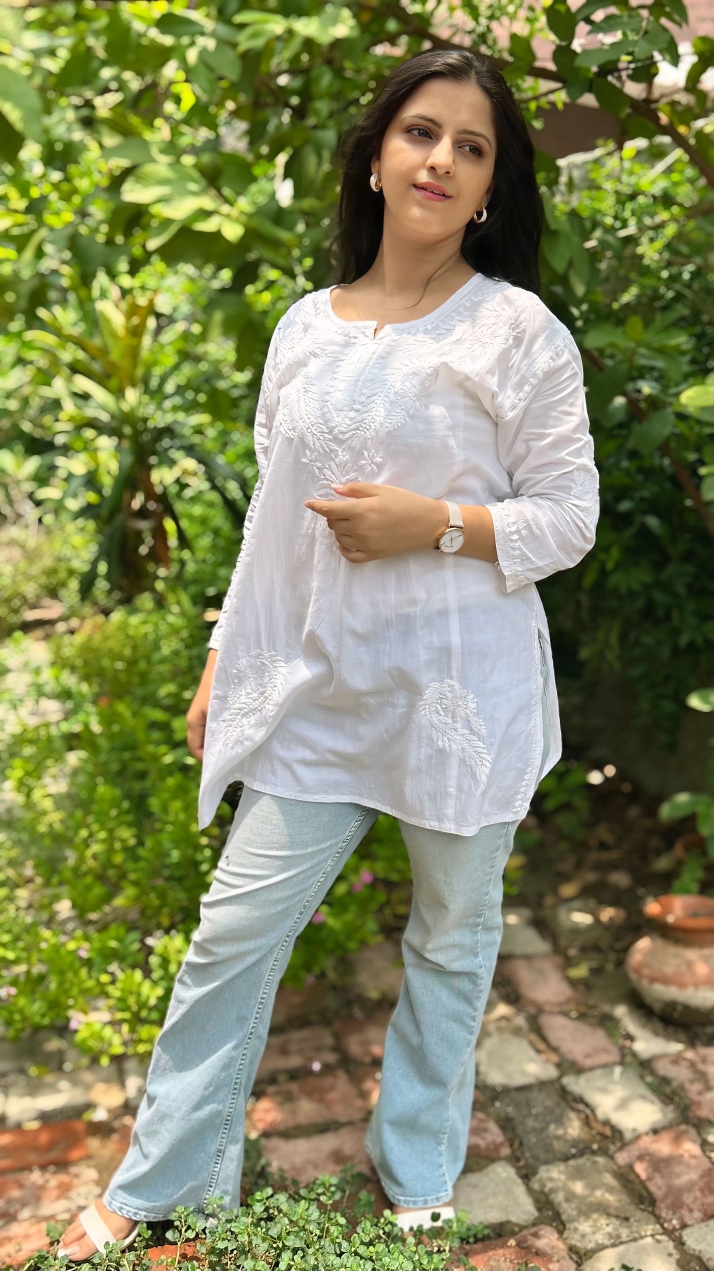Cotton Chikankari kurti