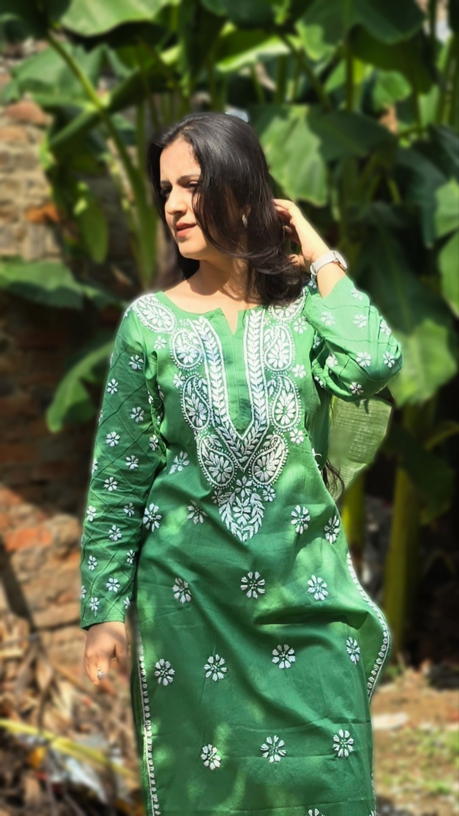 Cotton- Chikankari kurta