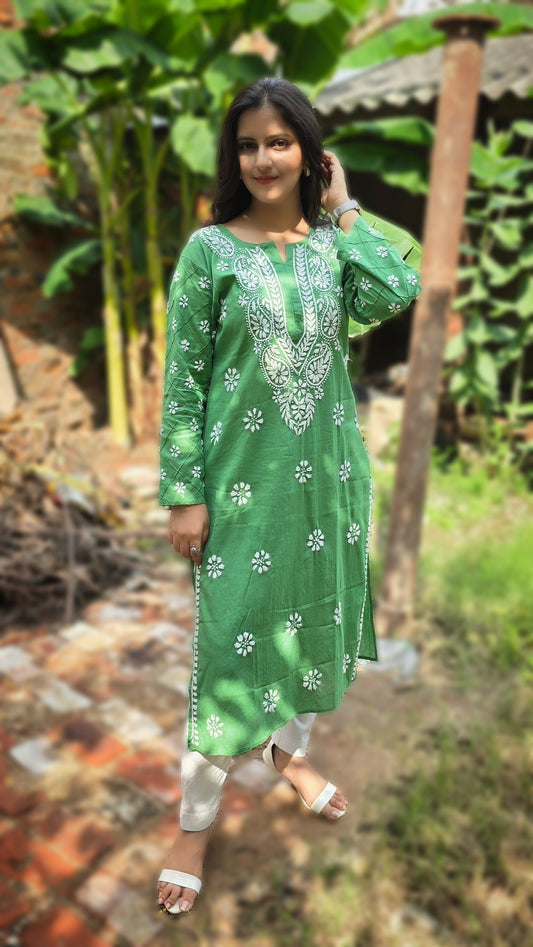 Cotton- Chikankari kurta