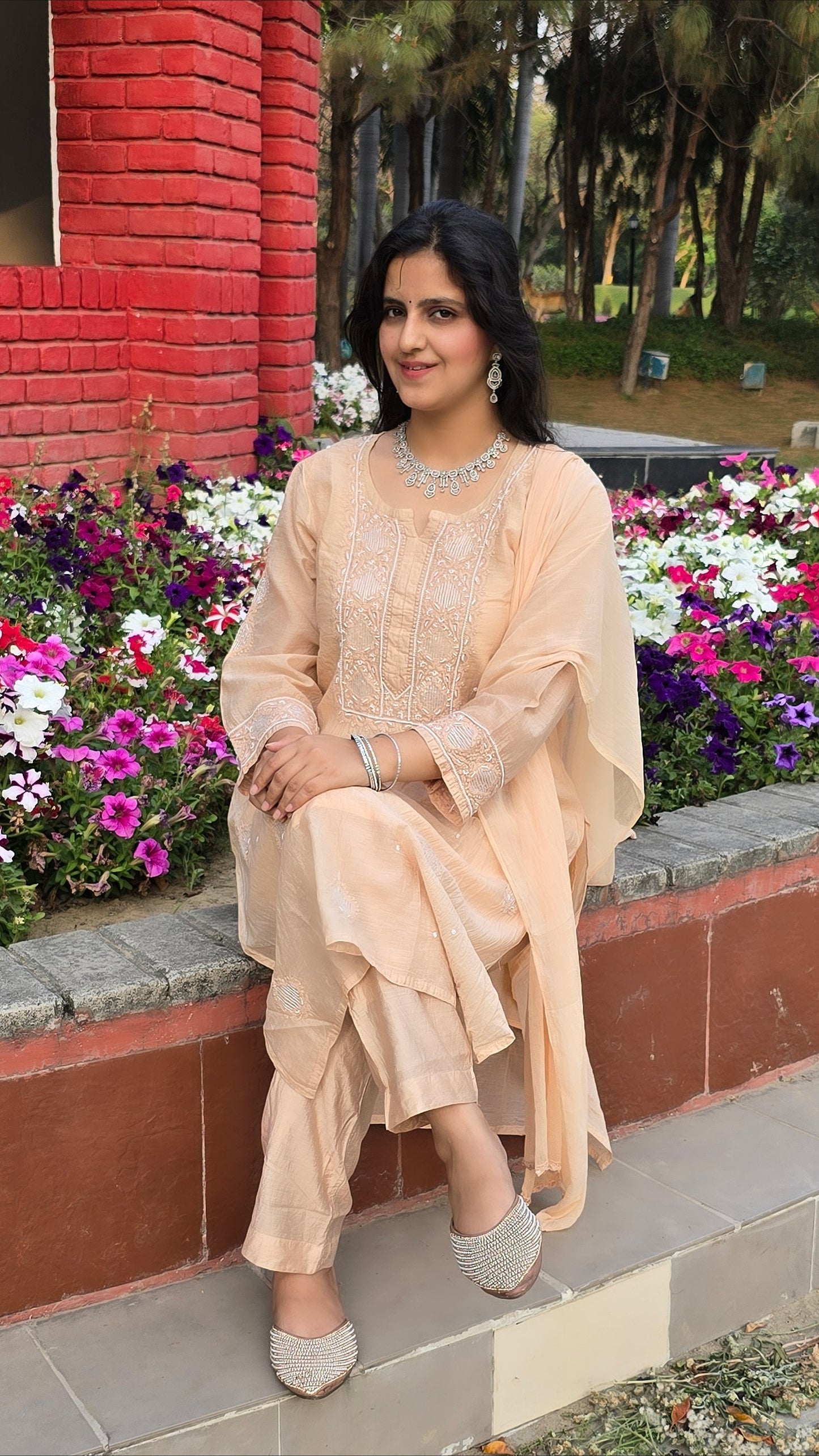 Handmade chikankari partywear outfit