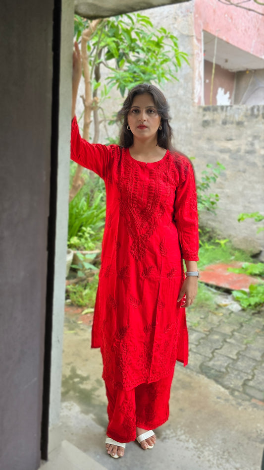 Rayon Chikankari Kurta set