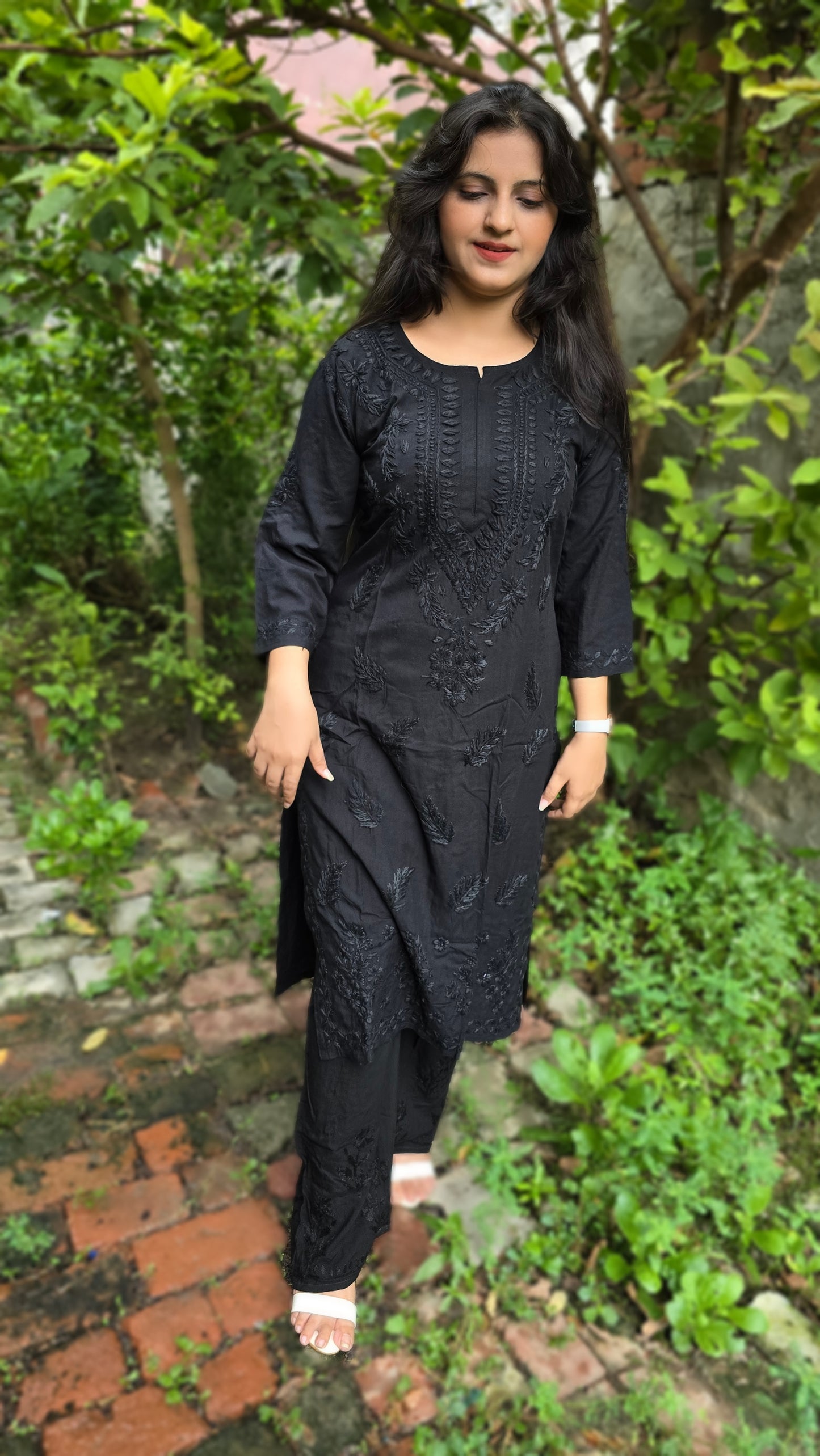 Rayon Chikankari kurta set