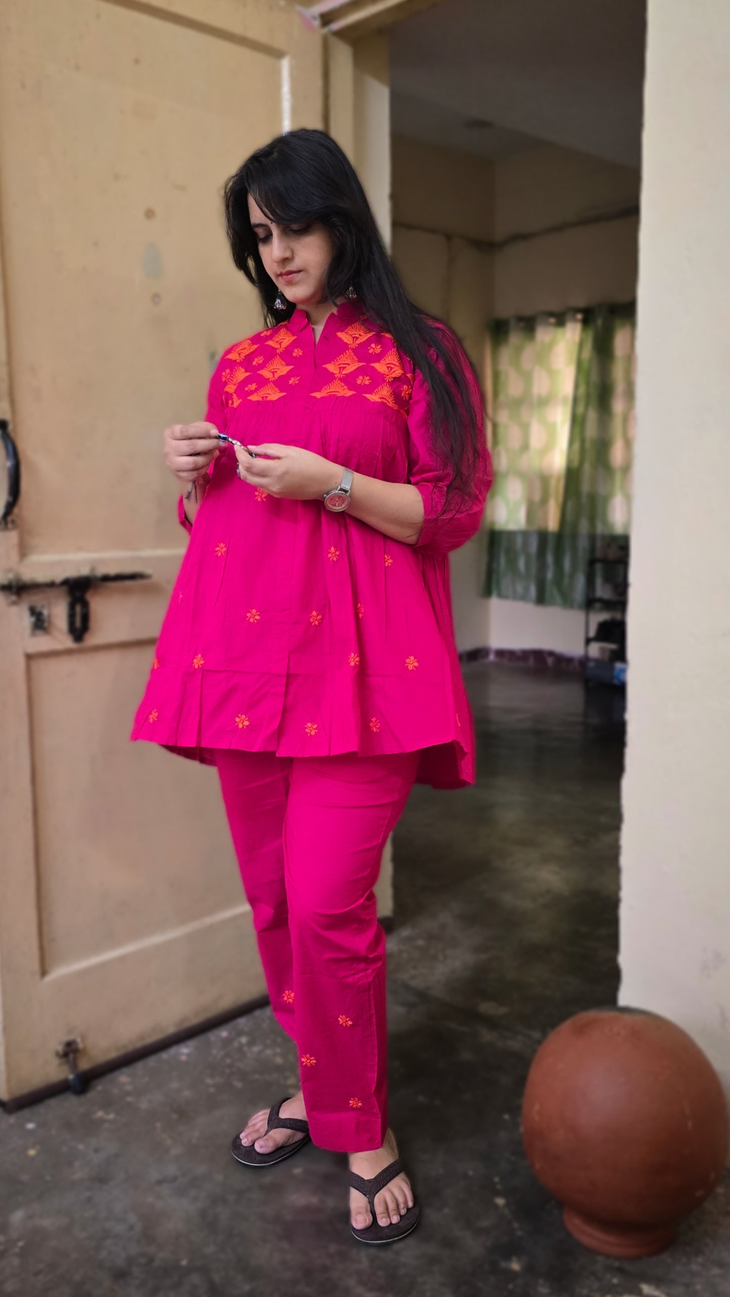 Cotton Chikankari Cord Set