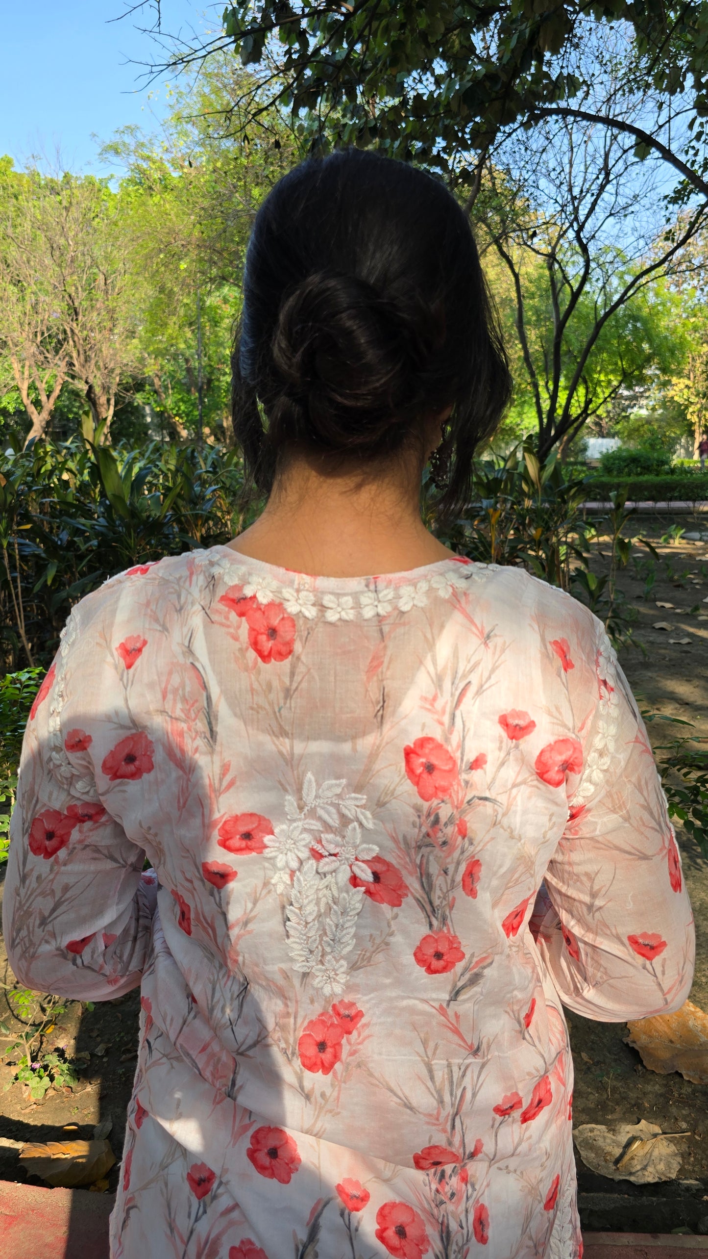 Buta on back side of kurti