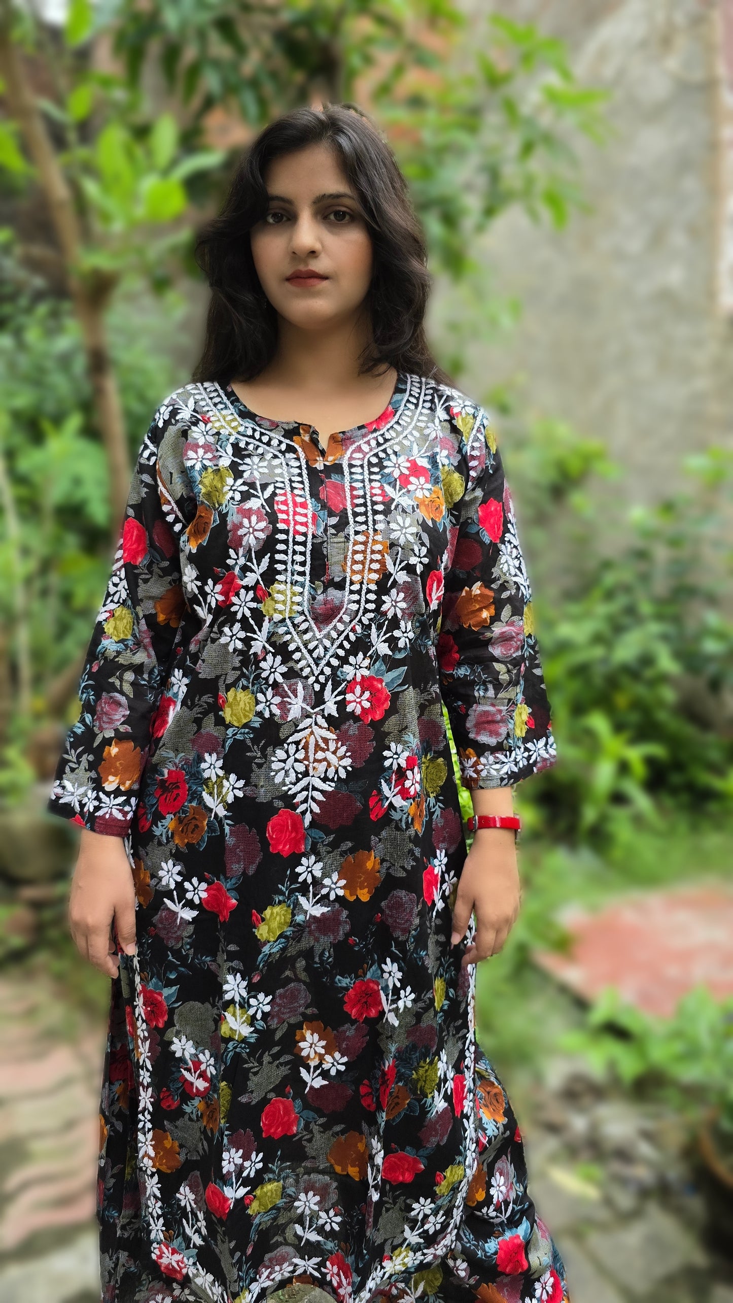 Zeenat Chikankari Mul Cotton Kurta Plazzo Set