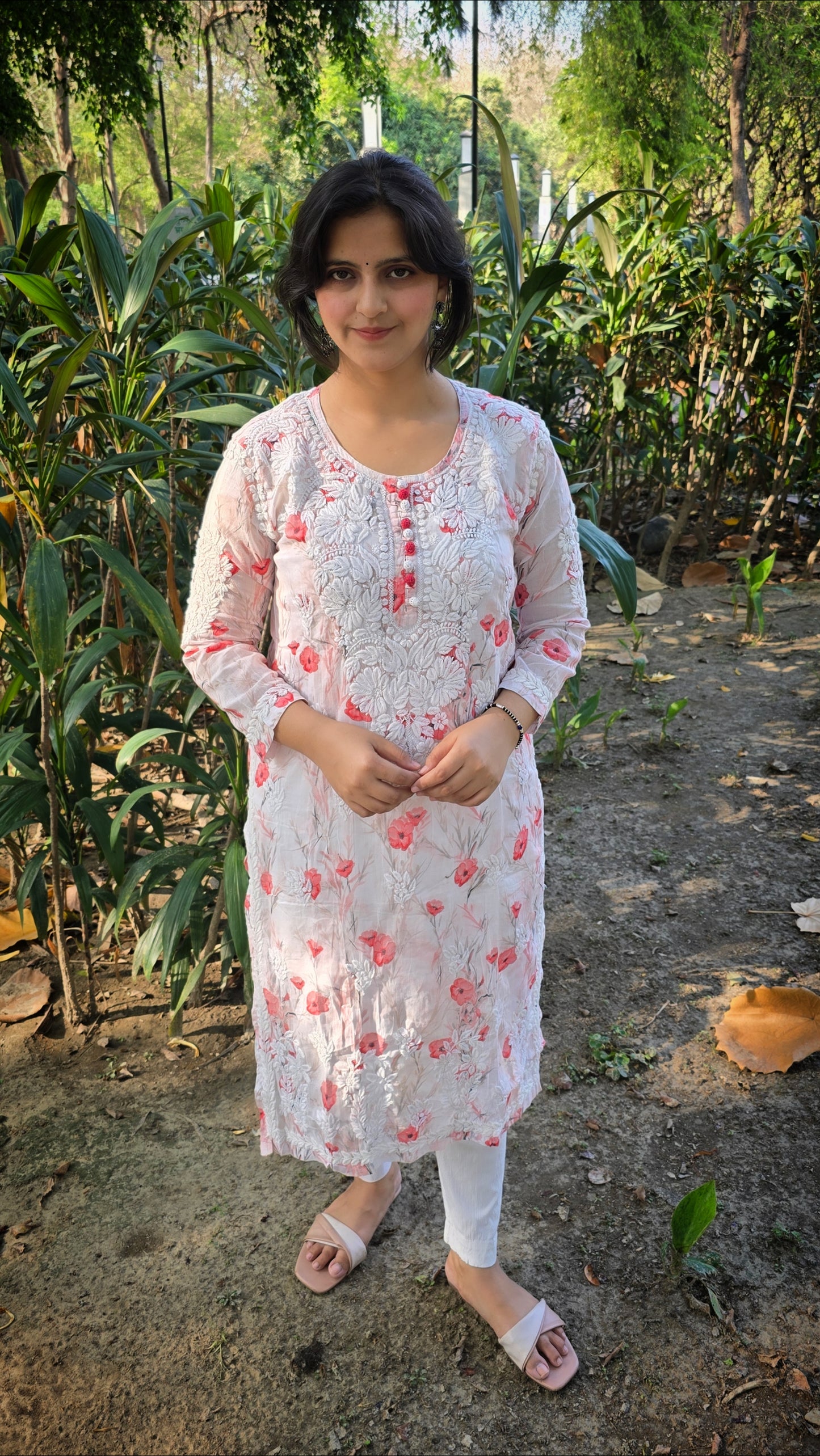 Fine chikankari